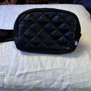 Black Quilted belted bag - crossbody NEW